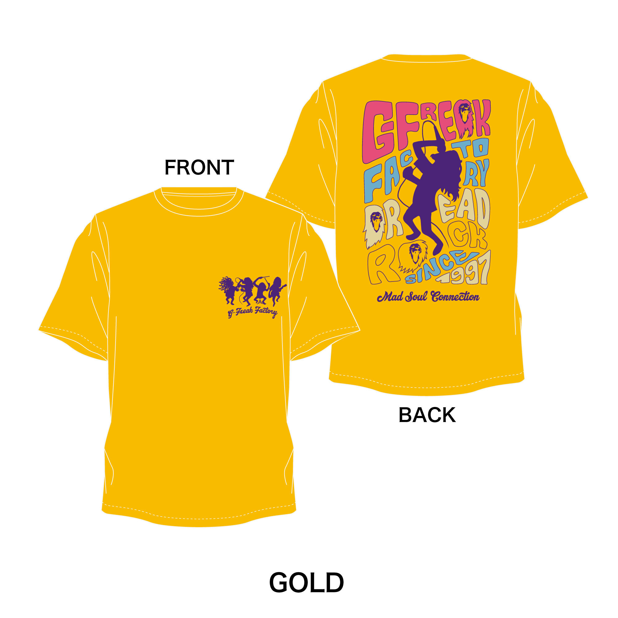 【FREAKY限定カラー】DREAD ROCK? T-SHIRTS（GOLD）