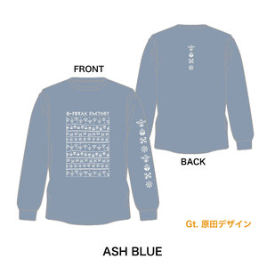 【FREAKY限定カラー】DRAWING LONG SLEEVE T-SHIRTS（ASH BLUE）