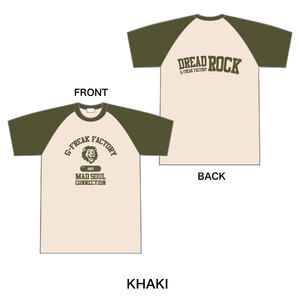 【FREAKY限定カラー】COLLEGE LOGO RAGLAN T-SHIRTS（KHAKI）