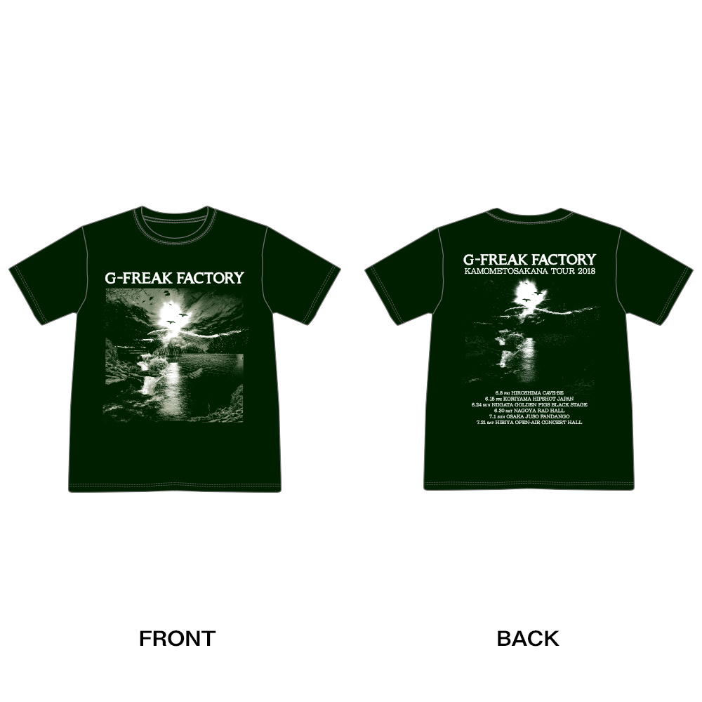 G-FREAK FACTORY“カモメトサカナ”TOUR T-SHIRTS(ブラック / グリーン)