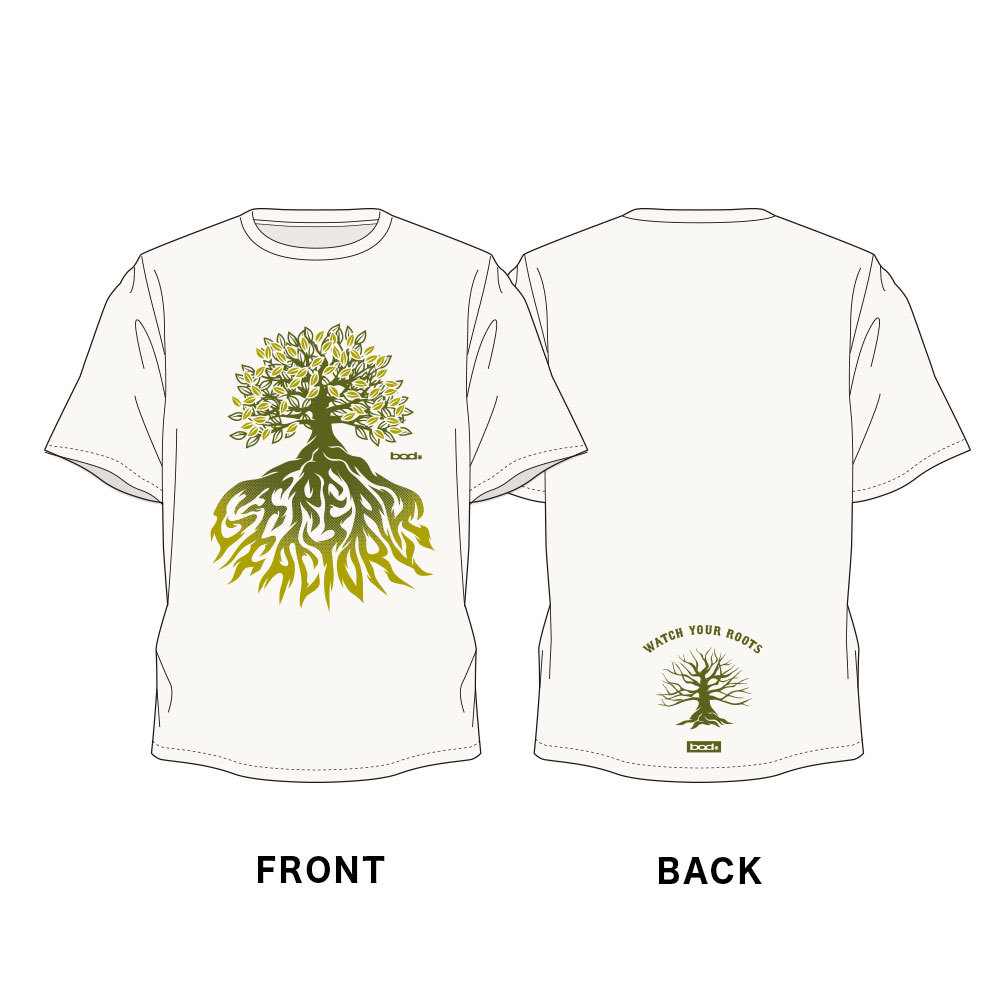 Watch your roots Tシャツ(ナチュラル / セージブルー / サンドカーキ