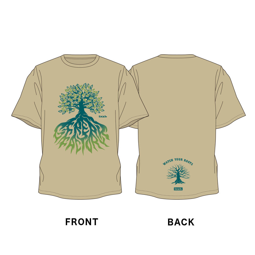 Watch your roots Tシャツ(ナチュラル / セージブルー / サンド